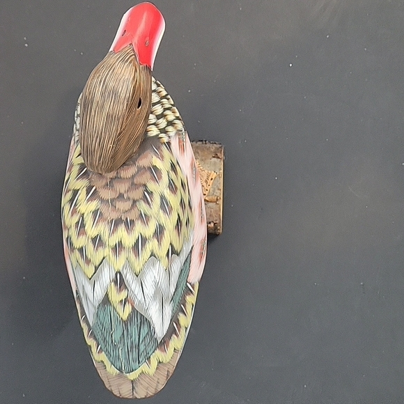 Wooden Duck Decoy Figurine Statue Painted - Picture 4 of 13